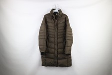 Lole Womens M Distressed Katie Down Insulated Knee Length Puffer Jacket Green