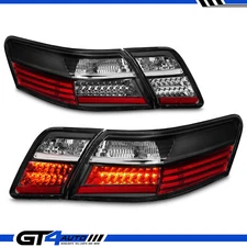 4Pcs LED Black Tail Lights Brake Lamps Set For 2007 2008 2009 Toyota Camry Sedan