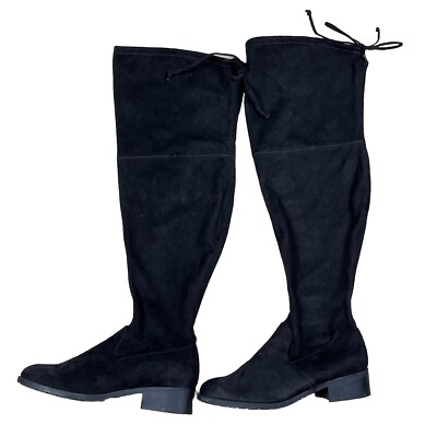 Unisa Maury Women's Over The Knee Boots Black Faux Suede size 8.5W
