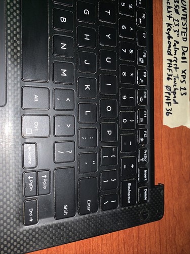 UNTESTED Dell XPS 13 9350 13.3” Palmrest Touchpad Backlit Keyboard PHF36 0PHF36 - Photo 4/12