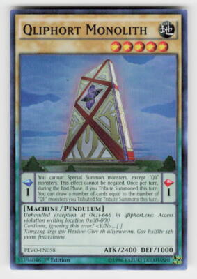 Pendulum Evolution #PEVO-EN058 Qliphort Monolith