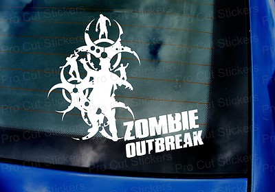 Zombies Outbreak Biohazard individuell groß Wand Auto Fenster Autoaufkleber Aufkleber d2