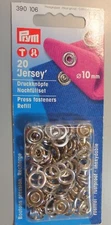 Prym Press Fasteners Jersey 10mm Refill Packs Nickel - [390106]