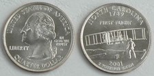 USA State Quarter 2001 North Carolina D unz.