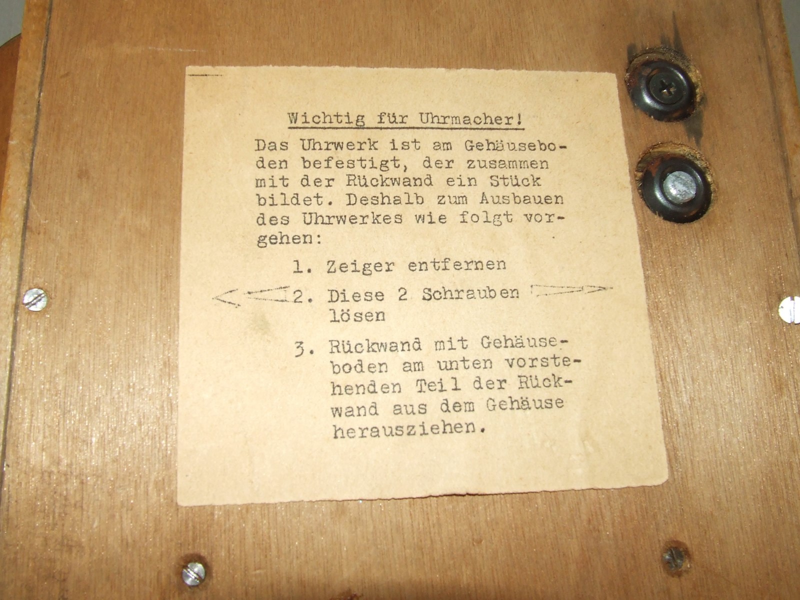 Antique Hand Painted Walnut Wag On Wall German Mid Century Mechanical Wall Clock