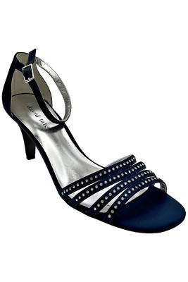 David Tate Satin Evening Sandals Terra Navy Satin