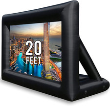 20 Ft Outdoor Projector Screen - Supports Front and Rear Projection - Includes I
