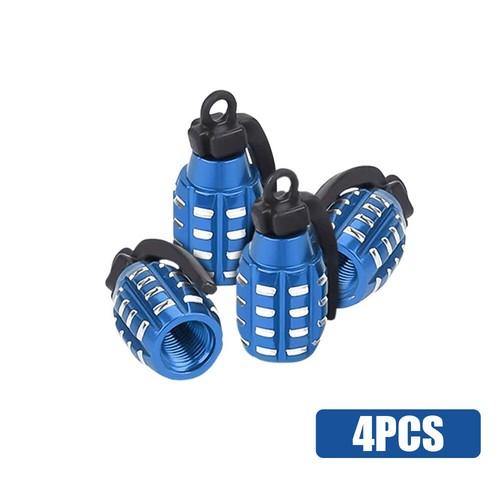 4x Estilo Granada Neumático Coche Rueda Válvula Vástago Aire Polvo Cubierta Tornillo Accesorios - Imagen 12 de 15
