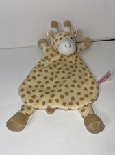 Wubbanub Giraffe Flat Plush Lovey Rattle Yellow Tan