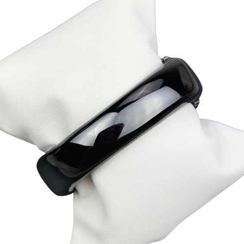 Vintage Akkad schwarz und weiß Kristall Stern Rotguss Armreif Cocktail Armband HSN - Bild 10 von 12