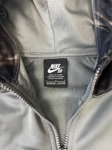Nike SB Jacket Youth Large Gray Hooded Full Zip Outdoor Skater Activewear - Picture 5 of 8