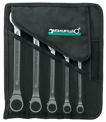 Stahlwille SET COMBINATION RATCHETING SPANNERS 96411705 Set with  5 Psc. 17/5