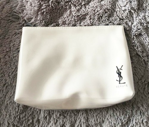 YSL Beauty White Waterproof Makeup Cosmetics Brush Bag / Pouch / Clutch / Case - Picture 6 of 12