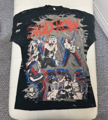 Skid Row Vintage 1991 T Shirt Tour Tee Tye Dye Rare Original M