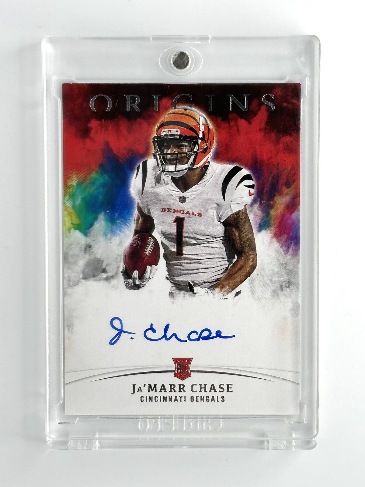 2021 Panini Origins Ja'marr Chase Rookie Auto RC On Card RA-JC