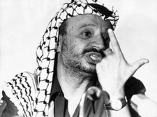 Headshot Yasser Arafat, leader PLO , speaking an Arab Summit c- 1974 Old Photo