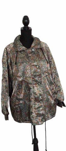 Vintage Shivam Jacket Womens Size L Plus Size Paisley Coat Parka Anorak Retro - Picture 3 of 11
