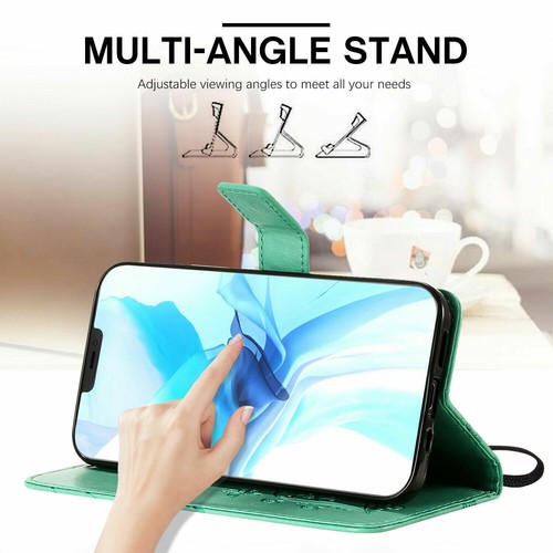 3D Leather Butterfly Wallet Phone Case For iPhone 11 12 14 Pro Max X XR 8 7 6 SE - Picture 5 of 55