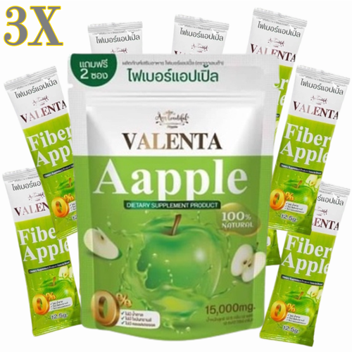 3x Fiber Apple Detox Skin Healthy reduces belly Supplement Powder Drink Valenta. - Picture 2 of 10