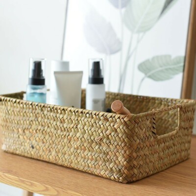 Weaving Handmade Rattan Wicker-Storage Basket Fruit Food Picnic Storage Box Tray Weaving Handmade Rattan Wicker-Storage Basket Fruit Food Picnic Storage Box Tray