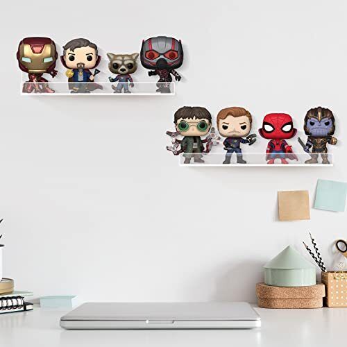 Vinyl Record Shelf Wall Mount 6 Pack 12 Inch Clear Acrylic Album Record Holder F - Picture 4 of 9
