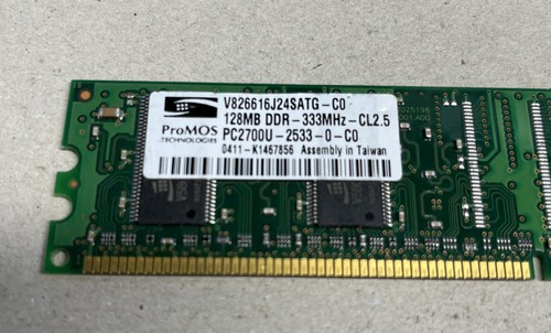 Promos 128MB DDR CL3 V826616J24SATG-C0 Memory New PC2700U-2533-0-C0 - Picture 2 of 3