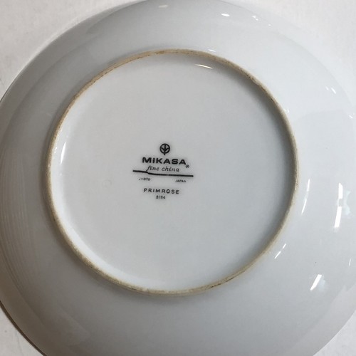 4 Mikasa Primrose Fruit Dessert Bowls with Silver Trim 8194 Japan 5 3/4" Dia - Picture 6 of 6
