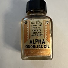 Vintage Alpha Odorless  Typewriter Oil thumbnail