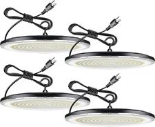 4 Pack UFO Led High Bay Lights, 6000K Day Light White Super Bright, IP66 Waterpr
