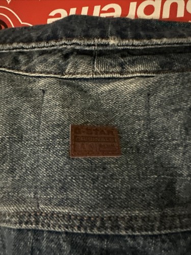 G STAR RAW 3301 Slim Jacket Men’s Size M Medium Blue Denim Jean - Picture 4 of 10