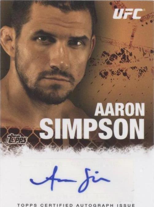 2010 Topps UFC Series 4 - Aaron Simpson #FA-ASI - 1 of 1