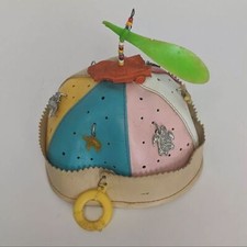 Vintage Old Beany Copter Toy Hat Propeller With Charms Beanie Atomic Topper Cap