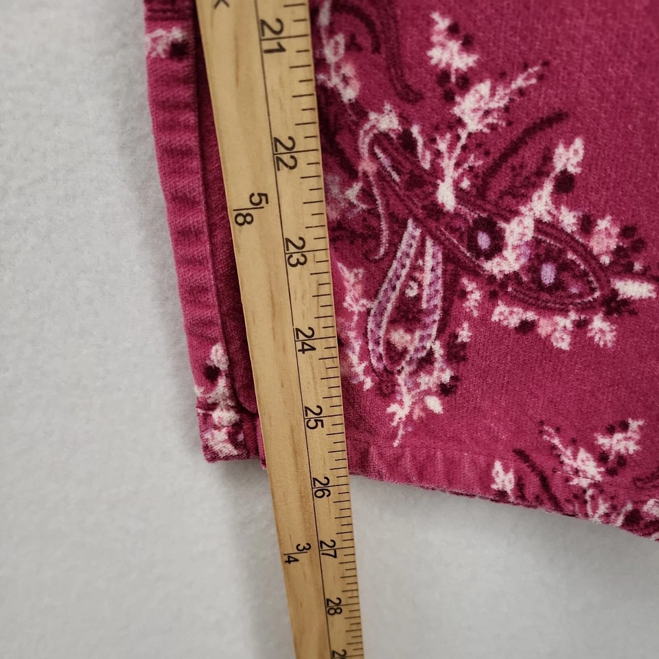 CHEROKEE GIRL'S PANTS PUNK SIZE 14 COTTON CORDUROY BOOTCUT FLORAL CASUAL - Image 4 of 4