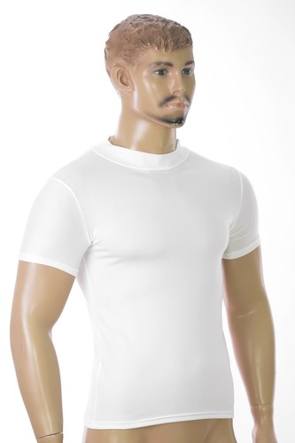 Men T Shirt Mock Turtleneck Slim Fit Top Tee Pullovers Undershirt Basic AU - Video 1 of 1