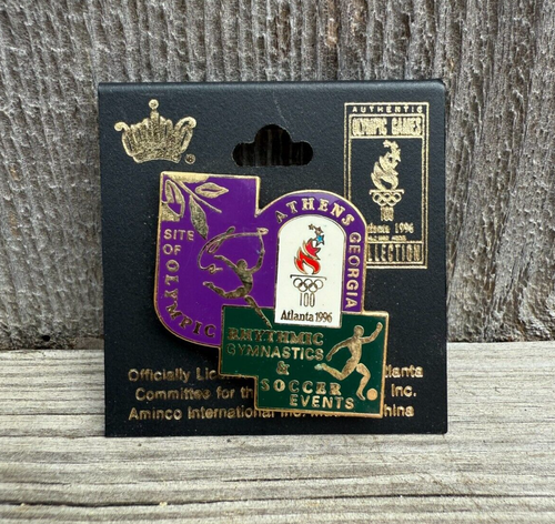 Atlanta Olympic 1996 Collector Pin - Rhythmic Gymnastics & Soccer Events Athens