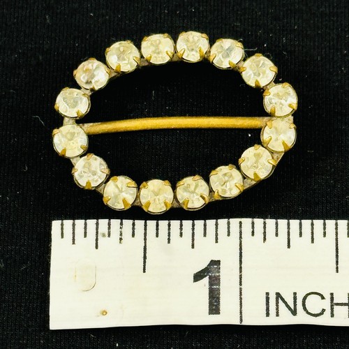 Belt Buckles Lot of 7 White Rhinestone Various Eras All stones intact Vintage - Picture 5 of 19