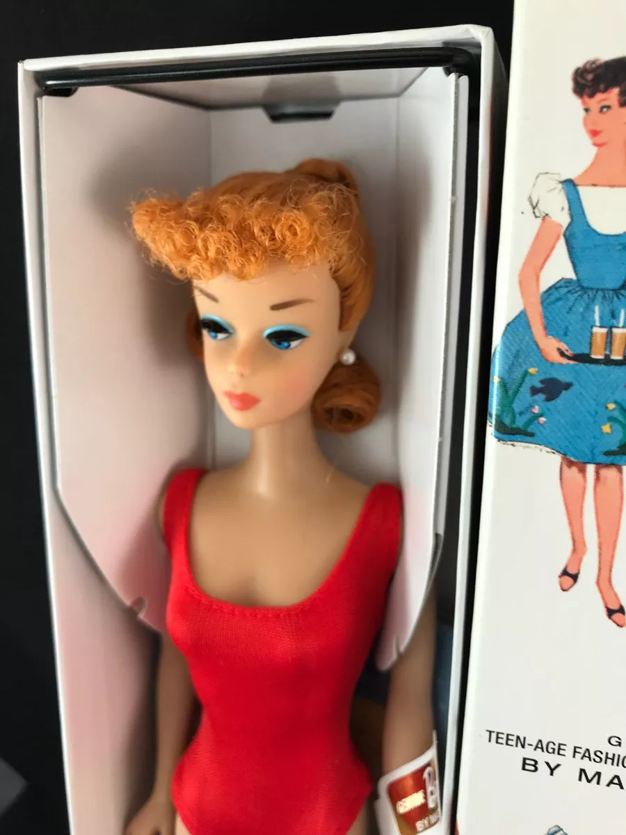 LET S PLAY BARBIE REPRO RED HAIR or BRUNETTE PONYTAIL W 4