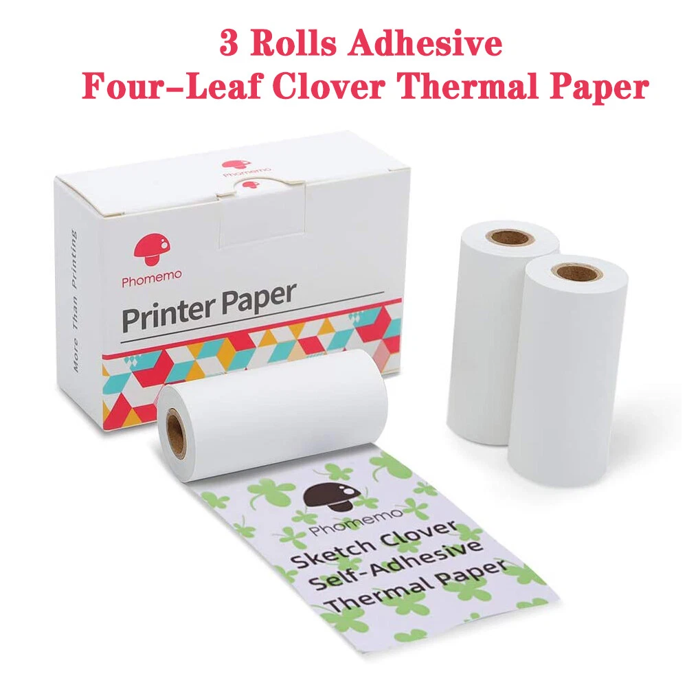 Bluetooth Mini Photo Printer Wireless Sticker Printer with Thermal Paper