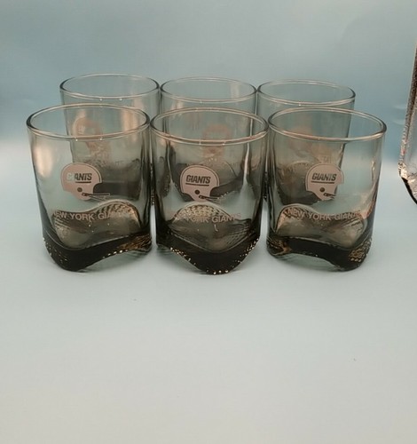 4er Set New York Giant's Smoked Gray Scallop National Football League Gläser - Bild 4 von 9