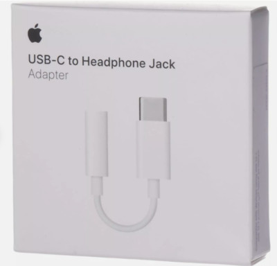 Genuine Apple USB-C to 3.5mm Headphone Jack Adapter for iPad Pro 12.9'' iPhone 15