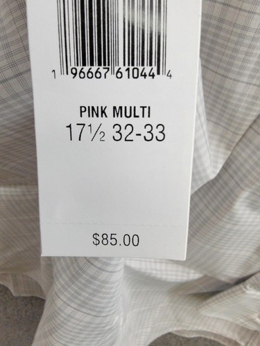 Calvin Klein Steel Regular Fit Stretch Dress Shirt Men's 17.5 32-33 Gray Multi - Picture 19 of 19