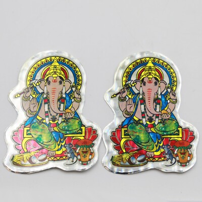 Aufkleber Sticker 2 x Ganesh Ganpati Indien Goa Hippie God-Stickers  29