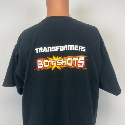 Transformers Bot Shots Battle Game Double Sided T Shirt Action Figure 2012 XL 