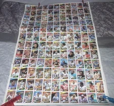 1984 Topps Football UNCUT SHEET-Eric Dickerson, Roger Craig Rookies!