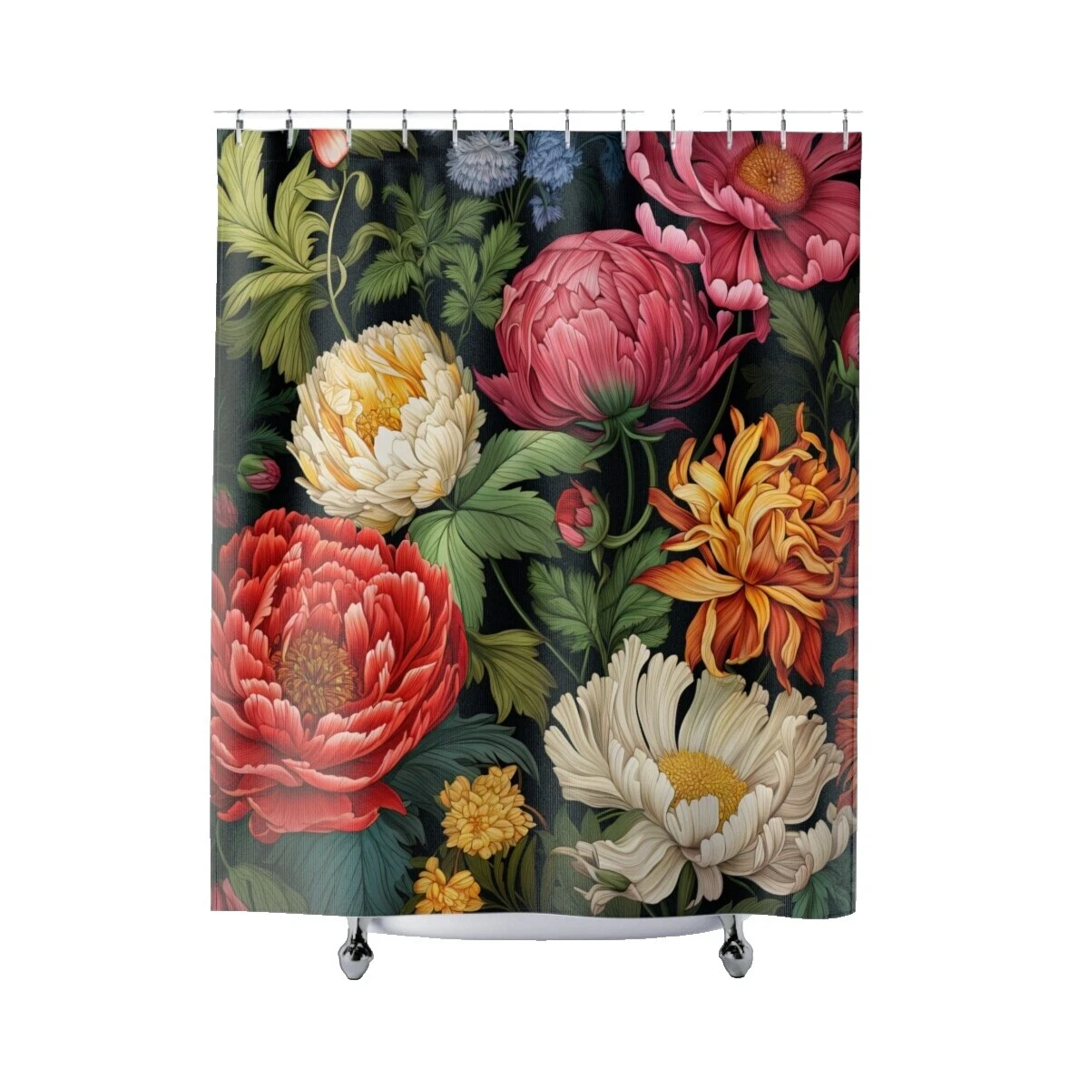Multicolor Floral Shower Curtains