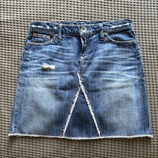 AUTHENTIC VINTAGE Banana Republic Size 25 Distressed Washed Denim Skirt