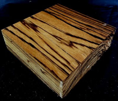 Zebrawood Lathe Turning Wood Bowl Blank 6x6x2 Knife Scales Reel Seats Game Calls