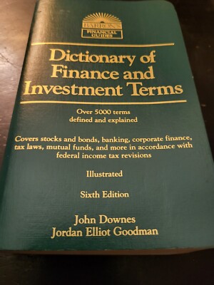 Dictionary of Finance and Investment Terms (Barron's Financial Guides ...