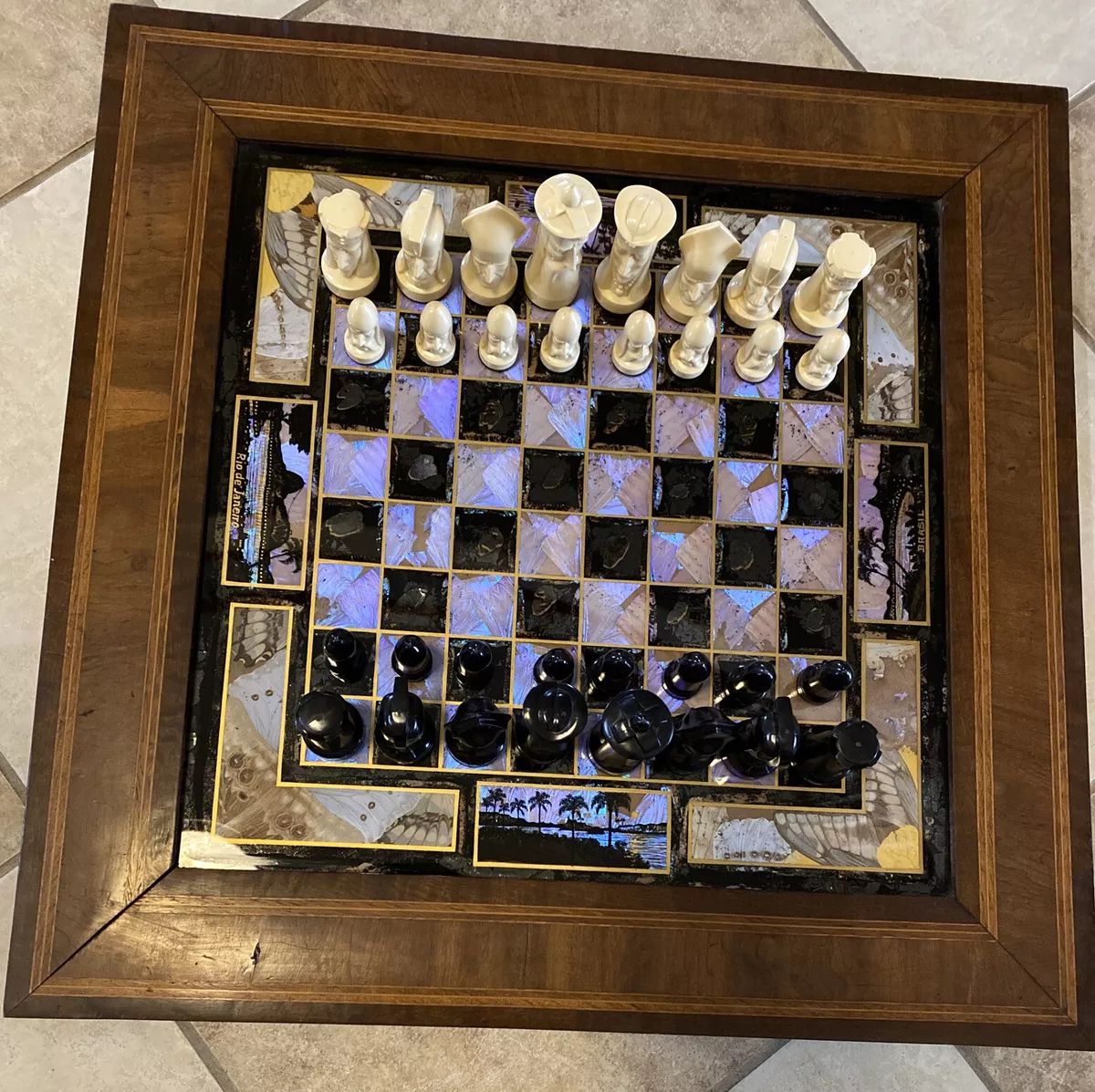 For Christmas, my mom got me a hand crafted chess set made out of