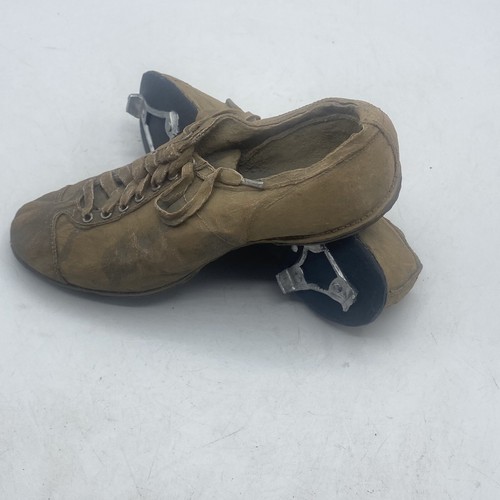 Vintage Mini Bronzed Brown Old Fashioned Baseball Cleats Statue 7" W - Picture 8 of 13